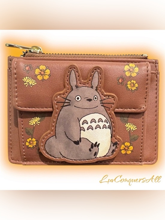 Studio Ghibli Accessories - Studio Ghibli My Neighbor Totoro Floral Mini Zipper Wallet